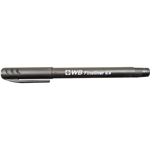 Fineliner Pen 0.4mm Black (10)