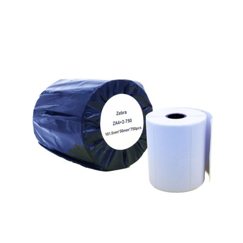 Compatible Zebra White Standard Shipping Paper Labels Roll 750 pcs (ZA4X2-750)