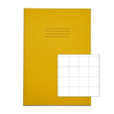 RHINO A4 Exercise Book 80 Page, Yellow, S20 (Pack of 10)