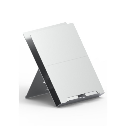 Laptop Stand with Pivotable Document Holder - Natural Aluminium