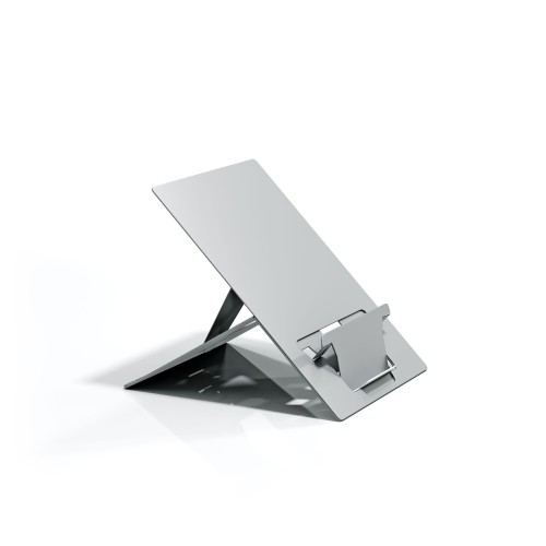 Laptop Stand with Document Holder for Oversized Laptops - Natural Aluminium