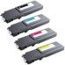 4 Pack - Compatible 593-11119/20/21/22 BCMY Toner Multipack for Dell Printers