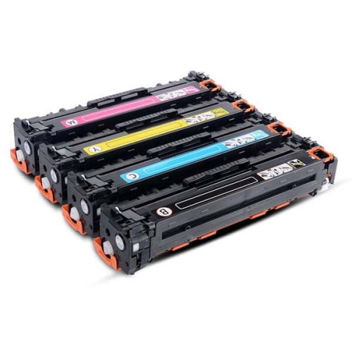 5 Pack - Compatible 125A Multipack CB540A/CB541A/CB542A/CB543A BBCMY Toner + Extra Black for HP Printers
