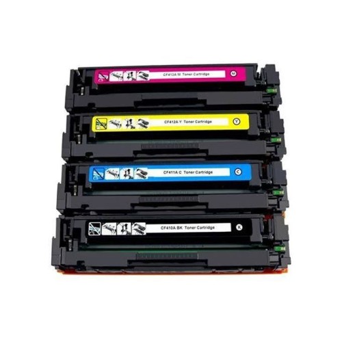 4 Pack - Compatible 410A Multipack CF410A/CF411A/CF412A/CF413A BCMY Toner for HP Printers
