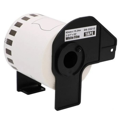 Compatible DK22212 Continuous Film Label Roll White 62mm x 15.24m for Brother Thermal Printers