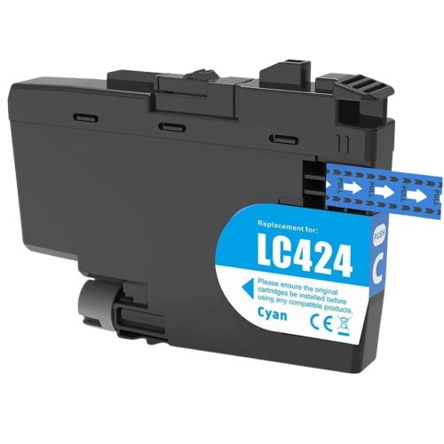 Compatible LC424C Cyan Ink Cartridge for Brother Printers