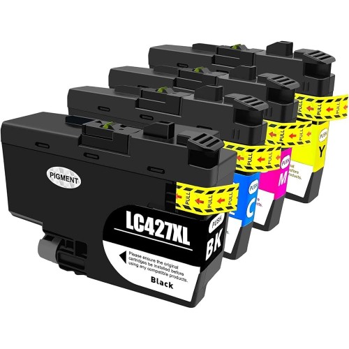 5 Pack - Compatible LC427XL BCMY Ink Multipack + Extra Black for Brother Printers