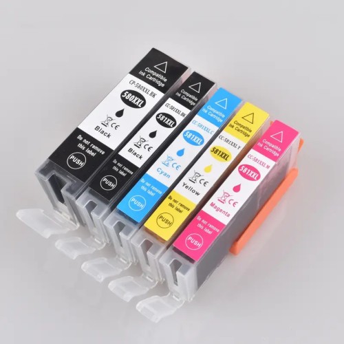 5 Pack - Compatible PGi-580XXL CLi-581XXL BBCMY Hi Cap Ink Multipack for Canon Printers