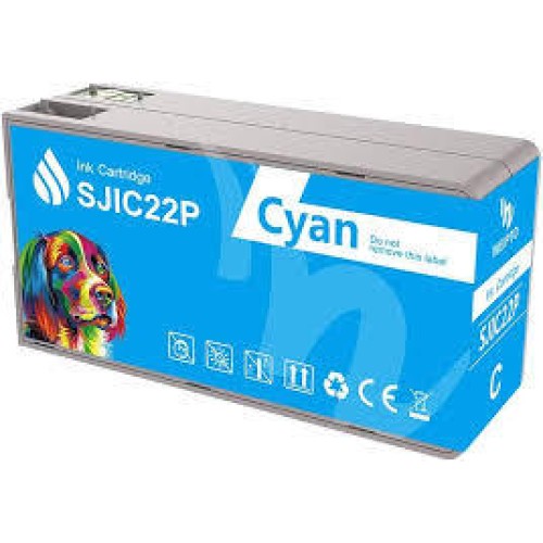 Compatible SJIC22P Cyan Ink Cartridge for Epson Printers C33S020602