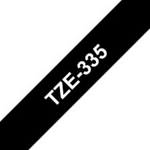 Compatible TZe-335 White on Black Tape 12mm x 8m for Brother P-Touch Label Printers