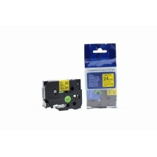 Compatible TZe-651 Black on Yellow Tape 24mm x 8m for Brother P-Touch Label Printers