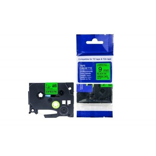 Compatible TZe-721 Black on Green Tape 9mm x 8m for Brother P-Touch Printers