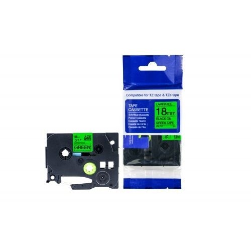 Compatible TZe-741 Black on Green Tape 18mm x 8m for Brother P-Touch Printers