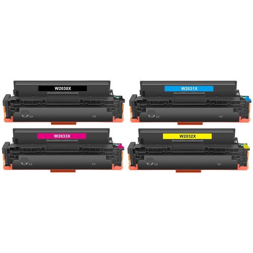 5 Pack - Compatible 415X Multipack W2030X/W2031X/W2032X/W2033X BBCMY Toner + Extra Black - includes chip for HP Printers