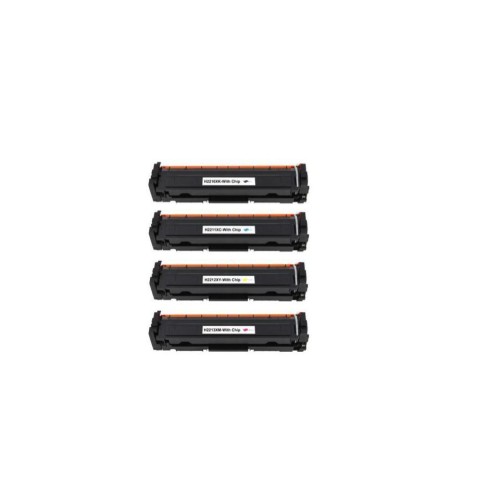 5 Pack - Compatible 207X Multipack W2210X/W2211X/W2212X/W22213X BCMY Toner + Extra Black for HP Printers
