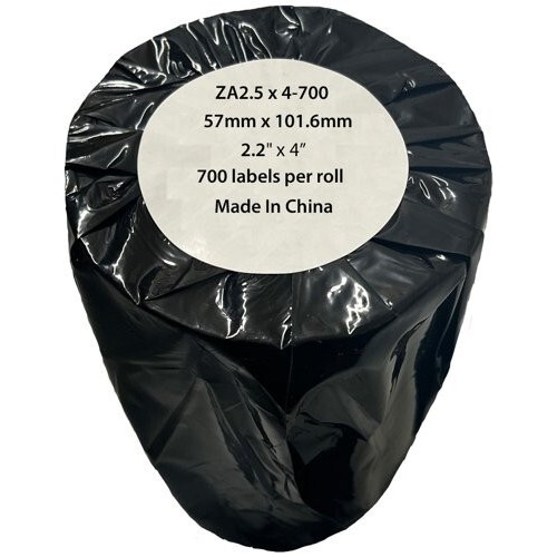 Compatible Zebra 57mm x 101.5mm x 700 pcs (25mm core) White Shipping Labels Roll