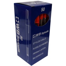 Ballpoint Pen Medium Red (50)
