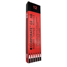 C2 HB Wood Case Pencil with Eraser (12)