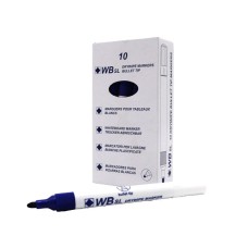 Drywipe Bullet Tip Marker Blue (10)