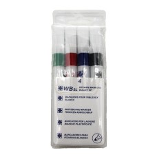 Drywipe Bullet Tip Marker Assorted Wallet (4)