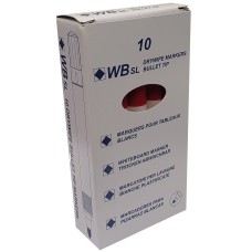 Drywipe Bullet Tip Marker Red (10)