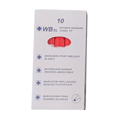 Drywipe Chisel Tip Marker Red (10)