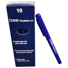 Fineliner Pen 0.4mm Blue (10)