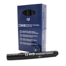 Permanent Marker Bullet Tip Black (10)