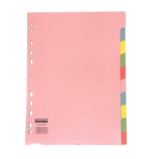 Subject Divider A4 10 Part Pastel