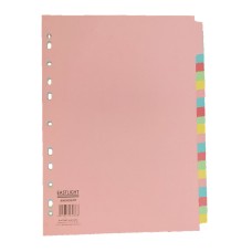 Subject Divider A4 20 Part Pastel