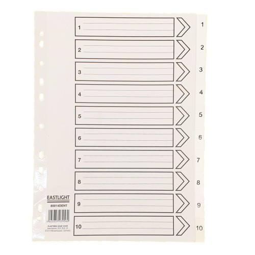 Index Polypropylene A4 1-10 White