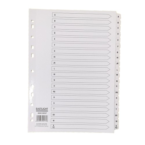 Index White Clear Tabs A-Z 20 Part