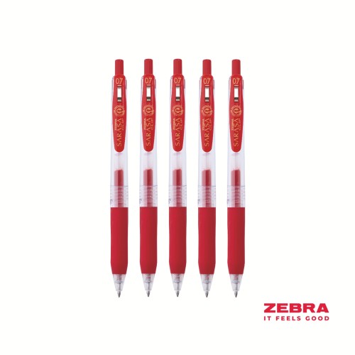 Eco SARASA Gel Retractable Rollerball CLIP 0.7mm Pen Red Ink Box 12