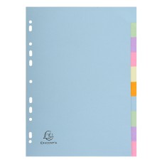 Exacompta Forever 170 GSM Recycled Pastel Dividers, A4 10 Part