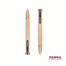 Z-Grip Rose Gold Ballpoint Barrel 4 Colour Pen Ink Box 10