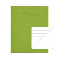 RHINO 8 x 6.5 Exercise Book 32 Page, Light Green, F12/B (Pack of 10)