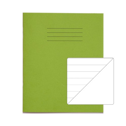 RHINO 8 x 6.5 Exercise Book 32 Page, Light Green, F12/B (Pack of 10)