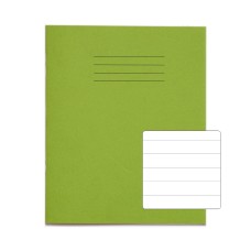 RHINO 8 x 6.5 Exercise Book 48 Page, Light Green, F15 (Pack of 10)