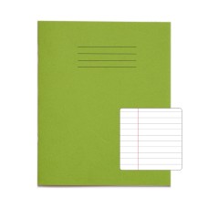 RHINO 8 x 6.5 Exercise Book 48 Page, Light Green, F8M (Pack of 10)