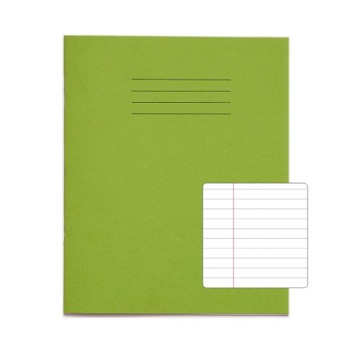 RHINO 8 x 6.5 Exercise Book 48 Page, Light Green, F8M (Pack of 100)