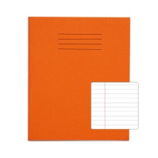 RHINO 8 x 6.5 Exercise Book 48 Page, Orange, F8M (Pack of 10)