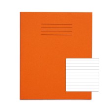 RHINO 8 x 6.5 Exercise Book 48 Page, Orange, F8 (Pack of 10)