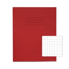 RHINO 8 x 6.5 Exercise Book 48 Page, Red, S10 (Pack of 10)