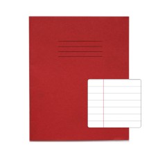 RHINO 8 x 6.5 Exercise Book 48 Page, Red, F12 (Pack of 10)