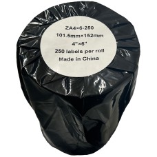 Compatible Zebra White Large Shipping Paper Labels Roll 250 pcs (ZA4X6-250)