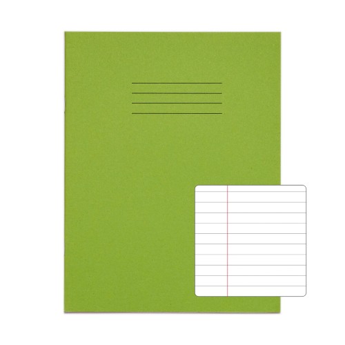 RHINO 9 x 7 Exercise Book 80 Page, Light Green, F8M (Pack of 100)