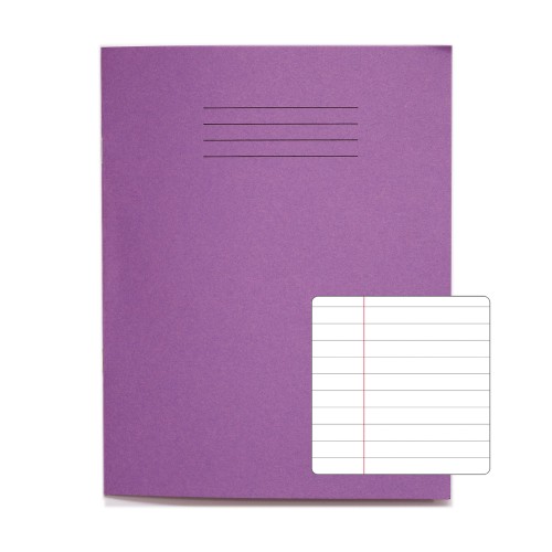 RHINO 9 x 7 Exercise Book 80 Page, Purple, F8M (Pack of 100)