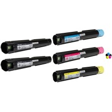 5 Pack - Compatible 106R03741/44/43/42 BCMY Toner for Xerox Printers Multipack + Extra Black for Printers