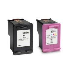Twin Pack - Compatible 305XL B/CMY Hi Cap Ink Multipack for HP Printers
