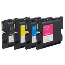 4 Pack - Compatible GC21 BCMY Ink Multipack for Ricoh Printers